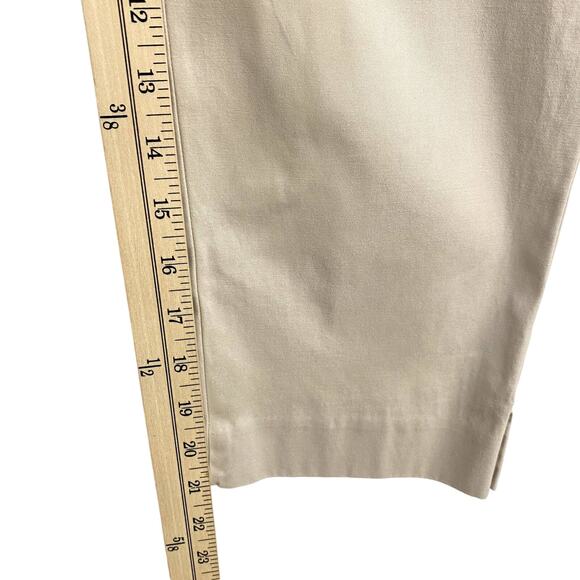 Talbots Ankle Pants Womens Petite Size 10P Khaki Side Zipper Stretch Casual - Picture 10 of 11